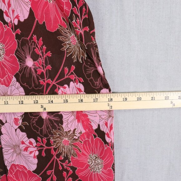 Vintage Jody of California Brown Floral Dress *11/12 Boho Empire Waist USA - Picture 13 of 16